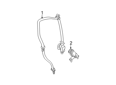 2009 Ford Explorer Rear Seat Belts Diagram 3 - Thumbnail