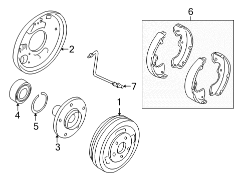 2001 Ford Escape Rear Brakes Diagram 1 - Thumbnail