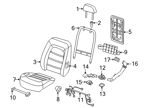 2003 Lincoln Aviator Front Seat Components Diagram