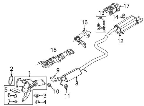 2015 Ford Fiesta Exhaust Components Diagram 3 - Thumbnail