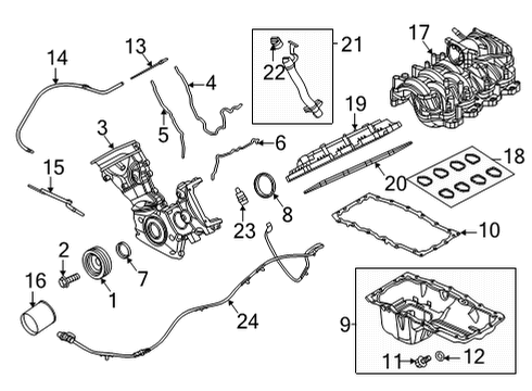 2019 Ford E-350 Super Duty Cap Assembly - Oil Filler Diagram for F2GZ-6766-A