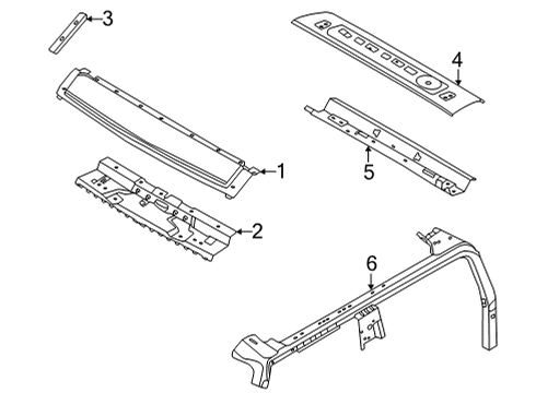 2021 Ford Bronco Roof & Components Diagram 1 - Thumbnail