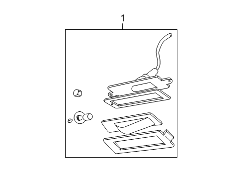 2001 Ford F-250 Super Duty License Lamps Diagram 2 - Thumbnail