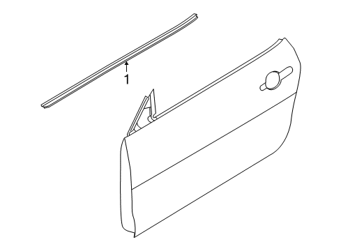 2014 Ford Mustang Exterior Trim - Door Diagram