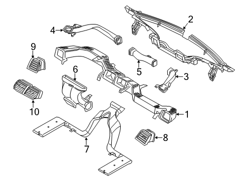 2015 Ford Explorer Ducts Diagram 1 - Thumbnail