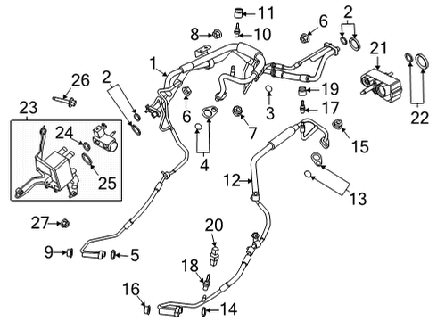 2021 Ford Mustang Mach-E A/C Condenser, Compressor & Lines Diagram 2 - Thumbnail