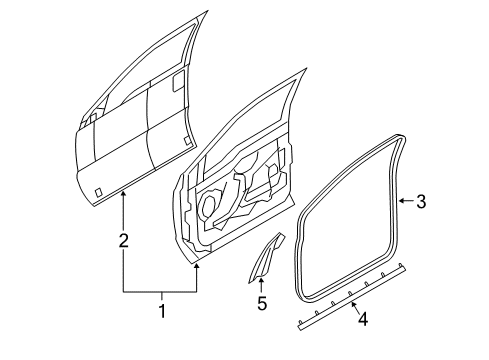 2015 Ford F-350 Super Duty Front Door Diagram