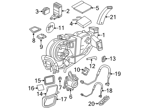 2003 Ford Expedition Auxiliary Heater & A/C Diagram