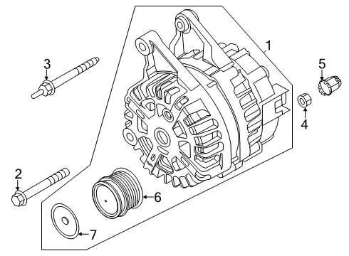 2020 Ford Escape Alternator Diagram 1 - Thumbnail