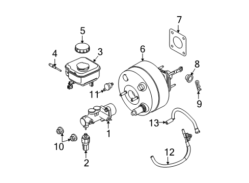 2005 Ford Freestar Cylinder Assembly - Master Diagram for 6F2Z-2140-CA