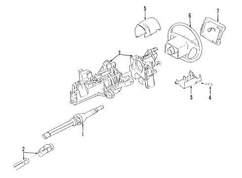 2006 Lincoln Mark LT Steering Column & Wheel, Steering Gear & Linkage Diagram 1 - Thumbnail