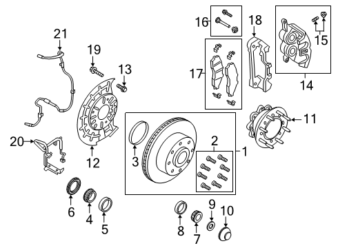 2018 Ford F-350 Super Duty Abs Hydraulics Control Assembly Diagram for HC3Z-2C286-E