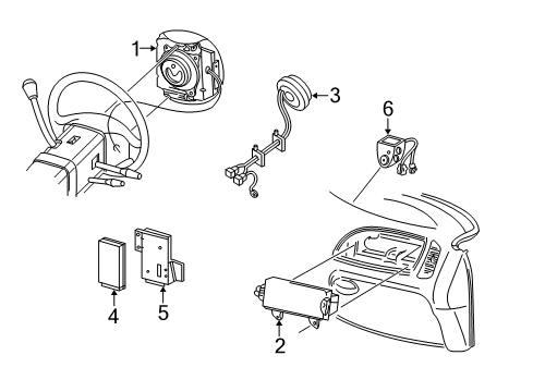 2001 Ford Excursion Air Bag Components Diagram