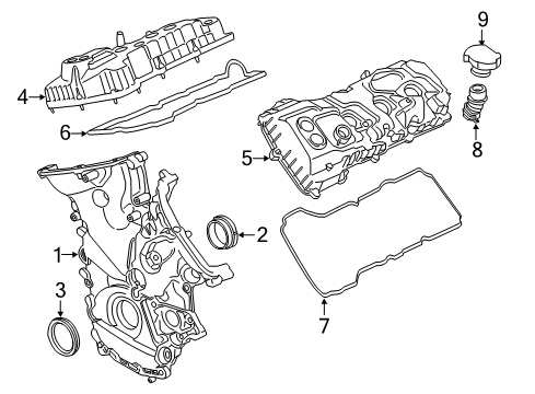 2017 Lincoln Navigator Valve & Timing Covers Diagram