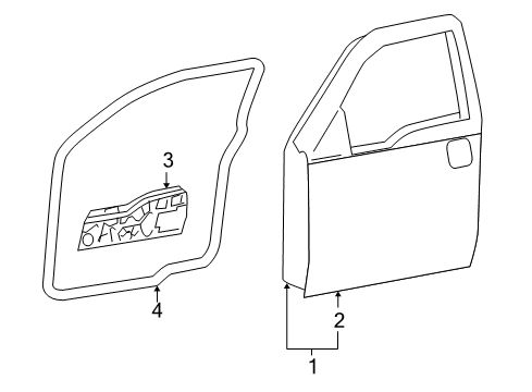 2006 Ford F-150 Front Door Diagram