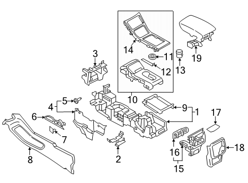 2018 Lincoln Continental Holder - Cup Diagram for GD9Z-5413562-AA