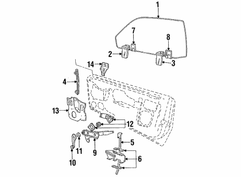 1992 Ford Mustang Door & Components, Electrical Diagram 2 - Thumbnail