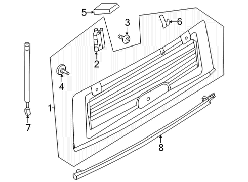 2022 Ford Bronco Back Glass Diagram