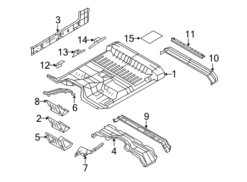 2008 Ford F-350 Super Duty Reinforcement - Seat Belt Diagram for F81Z-28601A16-AA