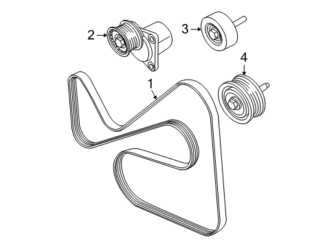 2011 Ford Focus Belts & Pulleys Diagram