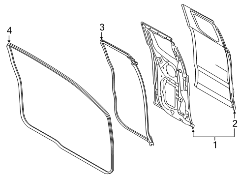 2021 Ford Ranger Door & Components Diagram 4 - Thumbnail