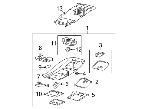 2008 Mercury Mountaineer Overhead Console Diagram 2 - Thumbnail