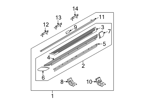 2010 Mercury Mountaineer Running Board Diagram 3 - Thumbnail