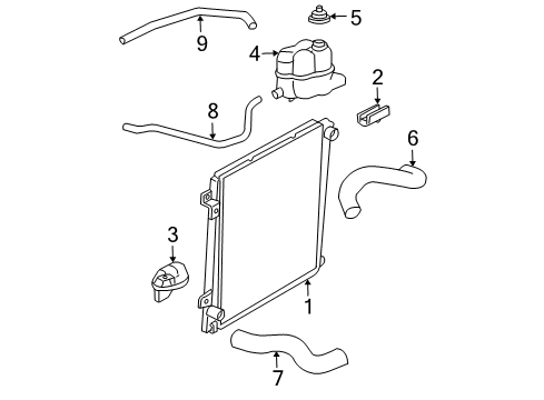 2010 Ford Explorer Radiator & Components Diagram 2 - Thumbnail