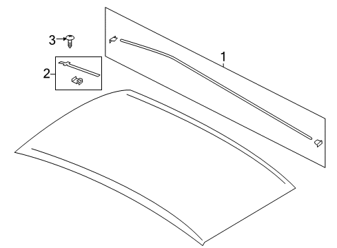 2013 Ford Escape Exterior Trim - Roof Diagram