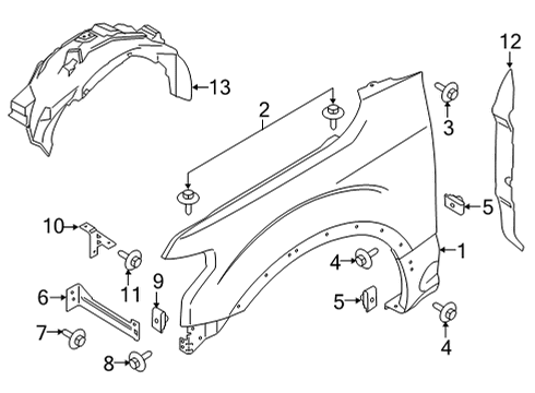 2023 Ford F-150 FENDER ASY - FRONT Diagram for VL3Z-16005-E