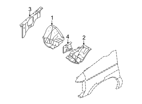 2012 Ford E-150 Structural Components & Rails Diagram