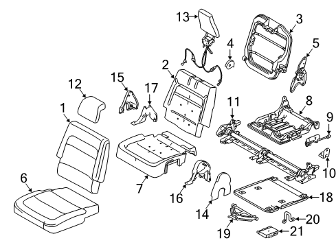 2011 Ford Flex Panel - Floor Diagram for DE9Z-7460512-CE