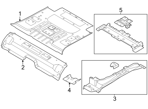 2021 Ford Bronco PAN ASY - FLOOR - FRONT Diagram for MB3Z-9811140-A