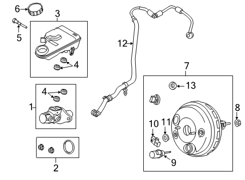 2016 Ford Focus Hydraulic System, Brakes Diagram 2 - Thumbnail