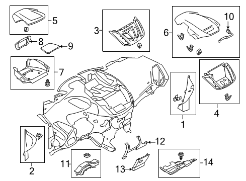 2014 Ford Escape Cluster & Switches, Instrument Panel Diagram 3 - Thumbnail