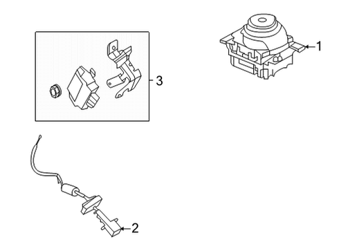 2023 Ford Edge BRACKET - CABLE SUPPORT Diagram for KT4Z-7E381-E