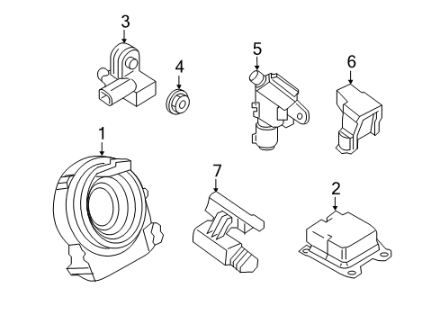 2021 Ford EcoSport Air Bag Components Diagram 2 - Thumbnail