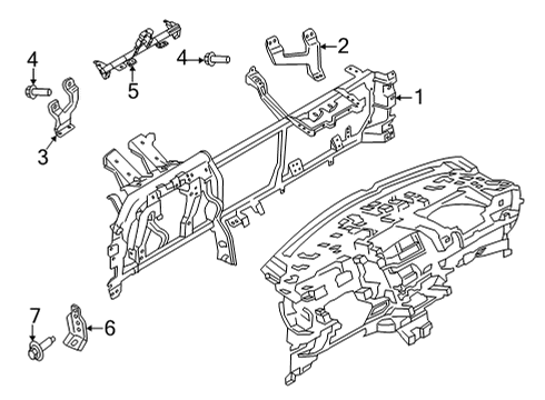 2022 Lincoln Nautilus Instrument Panel Components Diagram 3 - Thumbnail