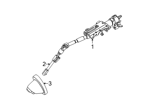 2002 Ford Focus Steering Column, Steering Wheel & Trim Diagram 1 - Thumbnail