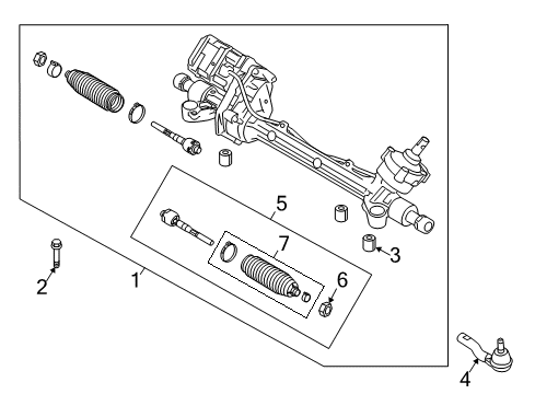 2011 Lincoln MKZ Steering Column & Wheel, Steering Gear & Linkage Diagram 5 - Thumbnail