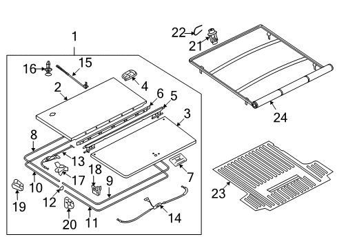 2009 Ford Explorer Sport Trac Cable Assembly Diagram for 7A2Z-99286B61-A