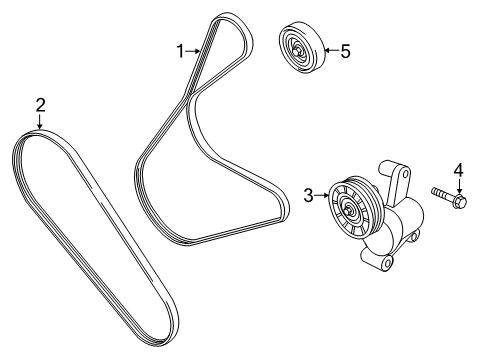 2018 Lincoln MKC Belts & Pulleys, Cooling Diagram 1 - Thumbnail