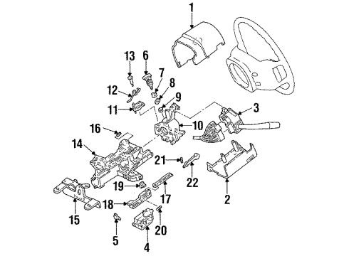 1993 Ford Aerostar Shroud, Switches & Levers Diagram 2 - Thumbnail