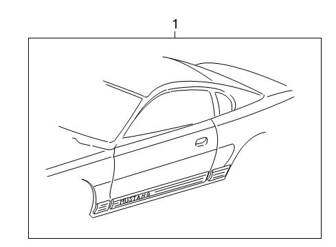 2009 Ford Mustang Decal - Stripe Diagram for 7R3Z-6320001-RB