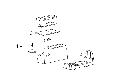 2006 Mercury Monterey Panel Assembly - Console Diagram for 5F2Z-17045A36-CAA