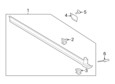 2014 Ford Escape Exterior Trim - Pillars, Rocker & Floor Diagram