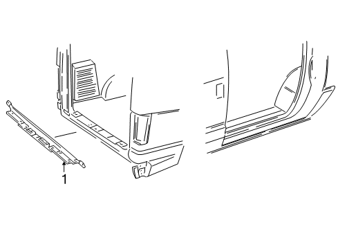 1994 Ford E-250 Econoline Interior Trim - Rear Body Diagram