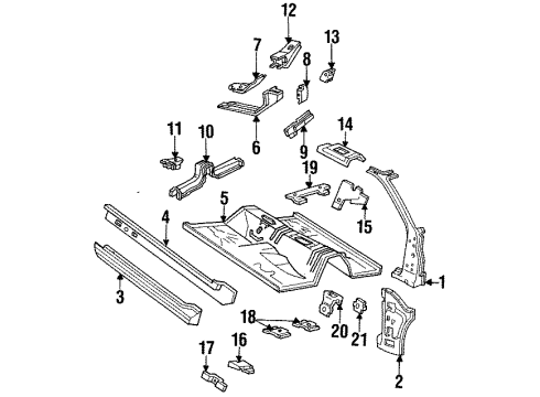 1997 Ford Mustang Extension Diagram for F4ZZ-6310702-A