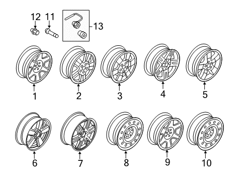 2011 Ford Escape Wheels Diagram 2 - Thumbnail