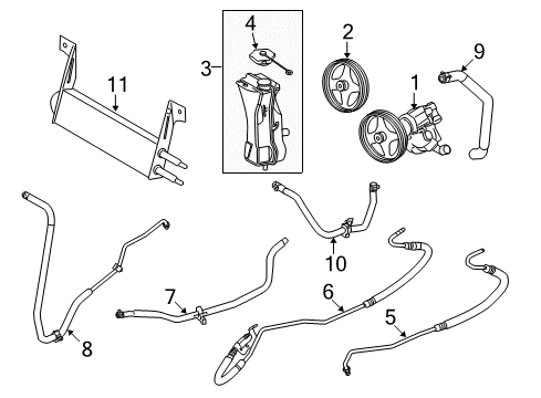 2009 Ford F-250 Super Duty Pump Assy - Power Steering Diagram for 7C3Z-3A674-CBRM